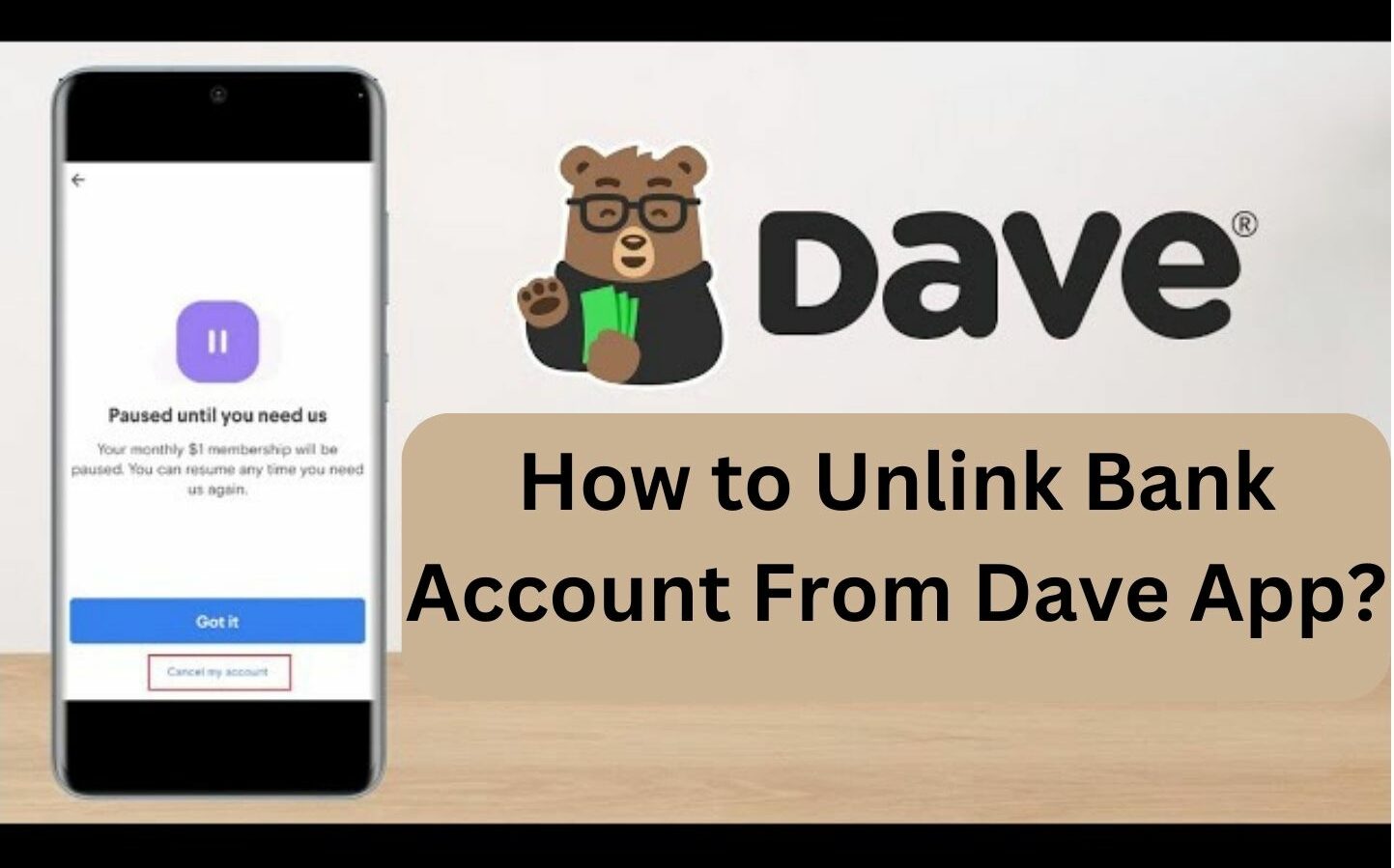How to Unlink Bank Account From Dave App?