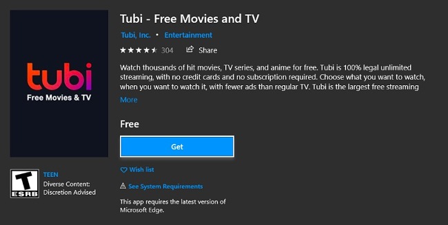 features of tubi tv