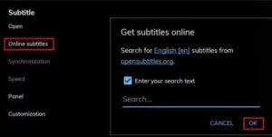 add subtitle with cinema hd