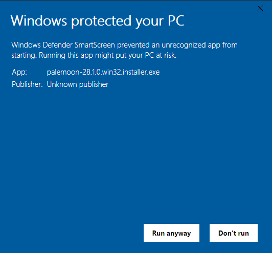 inactivation of windows protection